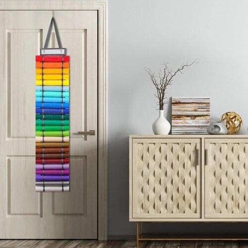 Vinyl Roll Holder Storage Organizer Wall Mount over the Door Craft Vinyl Storage Organizer with 24 Compartments