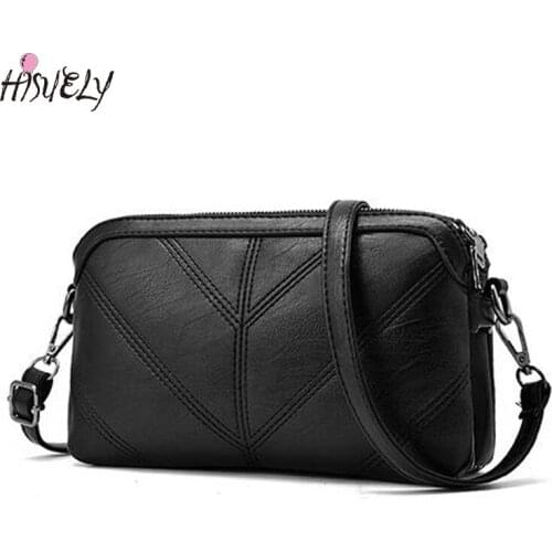 HISUELY High Quality Soft Women Leather Handbag Luxury Messenger Bag Fashion Ladies Crossbody Bags for women Female Bolsas Q4