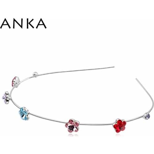 New sale romantic plant ladies crystal wire wrapped hair band headband accessories Main Stone Crystals from Austria #106984