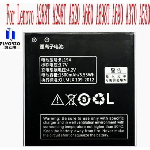 100% Brand new High Quality 1500mAh BL194 Battery For Lenovo A288T A298T A520 A660 A698T A690 A370 A530 Mobile Phone