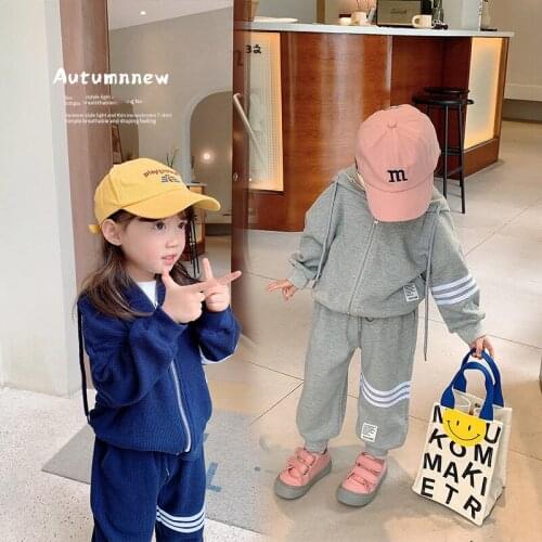 2pcs Children Tracksuits for Boys Girls Brand Kids Clothes Set Hooded Swearshirt Long Pants Baby Toddler Fall Sport Suits