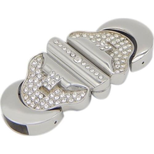 20pcs/lot hole: 13.7*5mm Stainless Steel Buckle Magnetic Clasps Hook Findings Flat Leather Bracelet For Diy Jewelry Making clasp