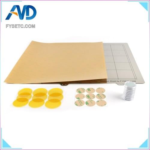 300x300mm Spring Steel Sheet +PEI+Magnet For Becoming Magnetic Hot Bed Build Surface Plate For CR-10 CR10S S5 Lulzbot