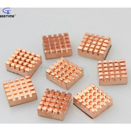 400pcs PC Cooler RHS-03 Fine Copper Memory RAM Heatsink Radiator for VGA Card 12mm x 13mm x 5.4mm