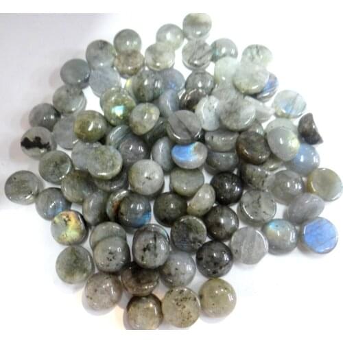 6mm Natural stone Turquoises labradorite Quartz crystal Cabochon Pendant for diy Jewelry making necklace Accessories30PCS