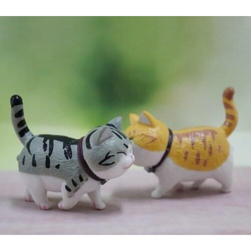 9 Pieces of 5 Cm Artificial Cute Cat Figurines & Miniatures Doll Toy Colorful Creative Doll Miniature Doll Home Decoration