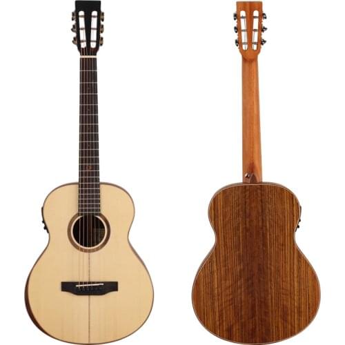 36 inch mini acoustic electric guitar 6 string solid spruce wood acoustic guitar natural folk guitar classic head Good Varnish