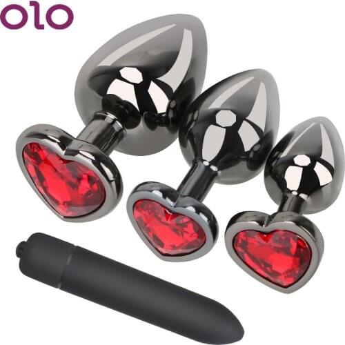 OLO Butt Plug Prostate Massager Couple Anus Dilator Sex Toys for Men Women S/M/L Anal Plug Multispeed Bullet Vibrator