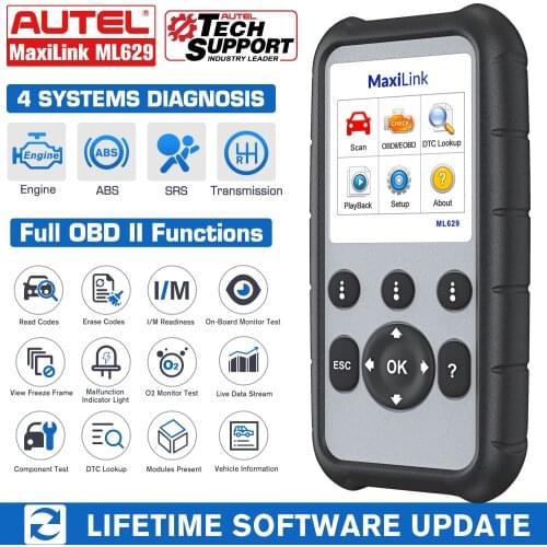 Autel ML629 Maxi Link Diagnostic Tool Auto OBD2 Scanner Code Reader ABS Airbag Code Reader Upgrade Autel ML619 AL619