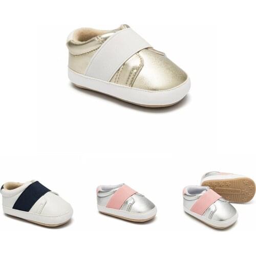 Newborn baby boy shoes Gold and silver Indoor soft-soled non-slip Leisure new born toddler baby shoes