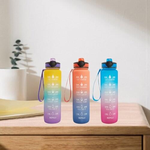 1L Large PP Drinking Water Bottle Outdoor Water Jug w/ Flip Top Lid Reusable for Fitness and Outdoor Enthusiasts Fitness Gym