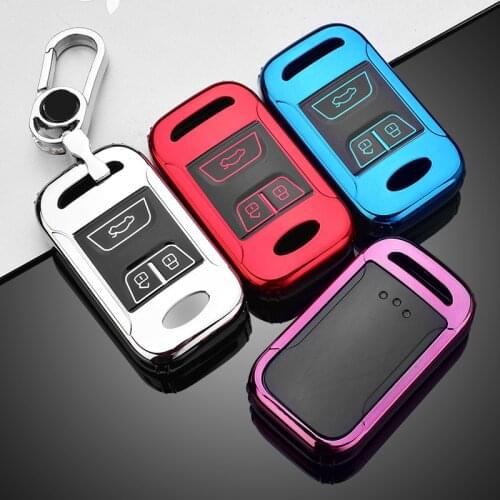 Tpu Car Key Cover for Chery Tiggo 3 8 7 5X 2019 2020 Smart Keyless Remote Fob Protect Case Keychain Holder