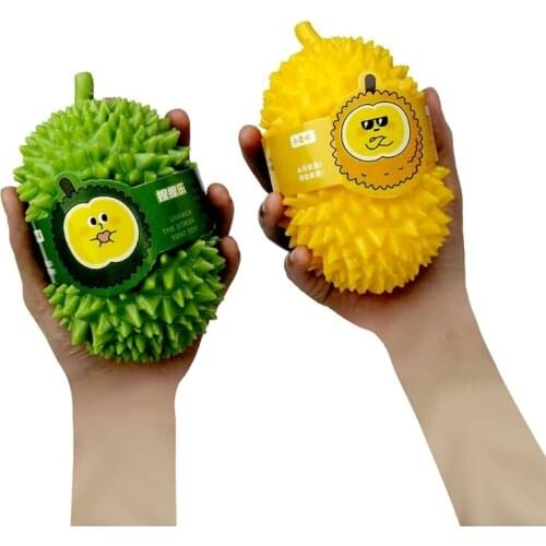 Decompression Toy Interactive Stress Relief Toy Novelty Sensory Fidget Pinch Bubble Trick Toy Realistic Fruit Durian