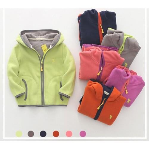 Childrens clothing 18 spring and autumn new childrens jacket boys and girls fleece shirt zipper shirt wild models