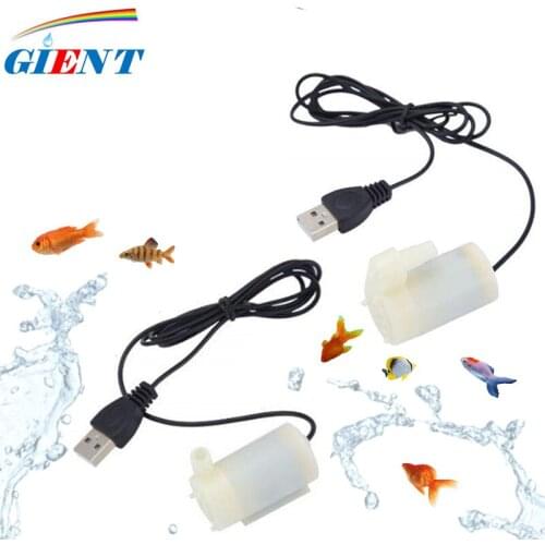 DIY DC 5V Mini USB Low Noise Brushless Motor Pump 120L/H Micro Submersible Water Pump For Change The Water In The Fish Tank Kit