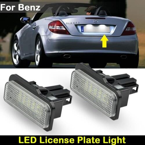 For Mercedes BENZ S-CLASS W211 C-CLASS W203 W219 SLK R171 Car Rear white LED license plate light number plate lamp