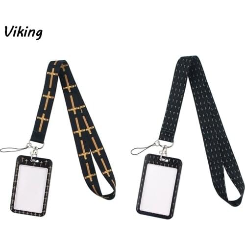 G1782 Cross Jesus Card Holder ID Holder Man Woman Bus Card Holder Staff Card With Lanyard