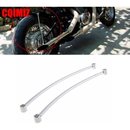 Chrome/Black Rear Fender Rail Support Bracket Mount Holder For Harley Cruiser Cafe Bobber
