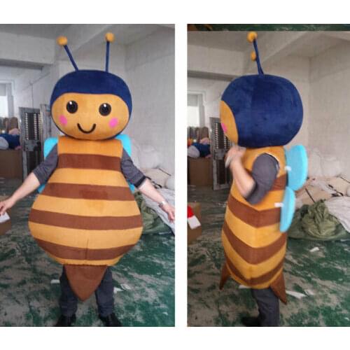 Bee Mascot Costume Suits Cosplay Party Game Outfits Clothing Promotion Carnival Halloween Xmas Easter Adults Fursuit