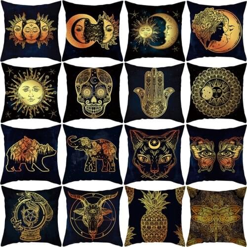Cushion Cover 45*45 Folk-custom Style Printed Sofa Pillow Covers Cushions Pillow Case Polyester Pillowcases KD-0399