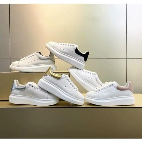 New Fashion Spring Autumn Genuine Leather Flats Shoes Women White Casual Shoes Leisure Lace-up Platform Single Shoes 2021