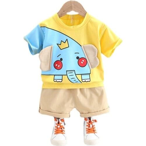 New Summer Baby Girl Clothes Suit Fashion Children Boys Cartoon T-Shirt Shorts 2Pcs/Sets Toddler Casual Costume Kids Tracksuits