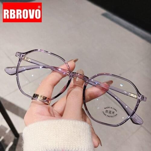 RBROVO 2021 Round Glasses Frame Women Blue Light Blocking Glasses Women/Men Vintage Eyeglass Frames Eye Glasses Frames for Men