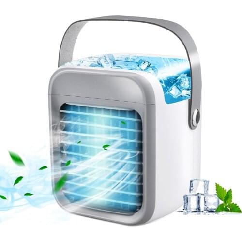 Portable Air Cooler Fan Usb Desk Mini Air Conditioner Light Desktop Air Cooling Fan Humidifier Purifier For Office Bedroom#db4
