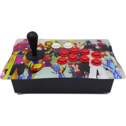 RAC-J500H Happ Arcade Fight Stick Joystick Concave Push Button Metal Case Artwork Panel PC USB