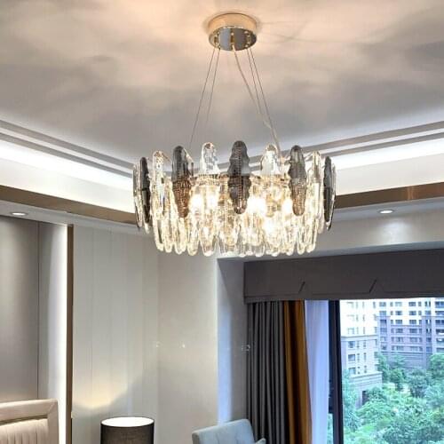Modern Crystal LED Pendant Lights Bedroom Art Luxury Nordic Restaurant Lamp Luminaire Suspension Decoration Salon Hanging Lamp