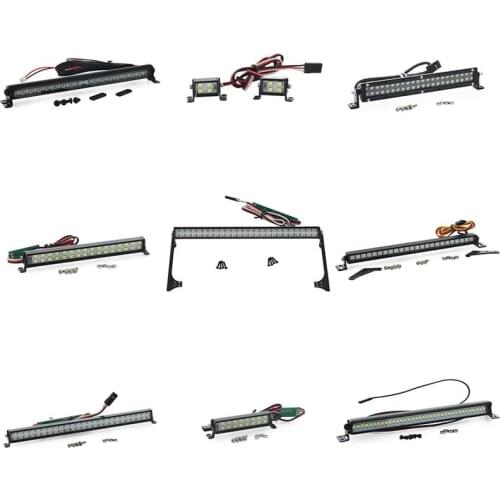 Roof LED Light Bar White/Coloured Lights Adjustable Mode for 1/10 RC Crawler Car Axial SCX10 Wraith Capra Traxxas TRX4 TRX6 CC01