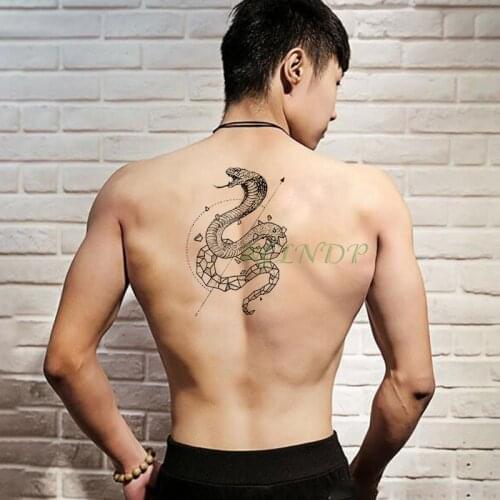 Waterproof Temporary Tattoo Sticker snake Geometric animal fake tatto flash tatoo tatouage temporaire Stickers for men women