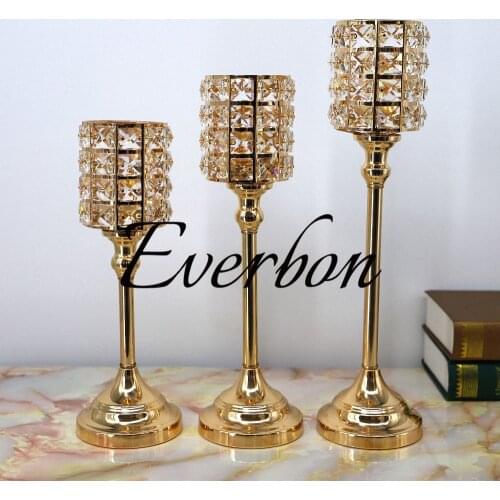 High Quality Crystal Candlestick Luxury Crystal Silver Wedding Deco Candle Holder Handmade Crystal Candle Holder Home Decorative