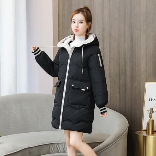 Womens Parkas Thick Solid Hooded Coats Plus Size Zipper Fluffy Casual Long Winter Jacket Ladies Pockets Outerwear for Female