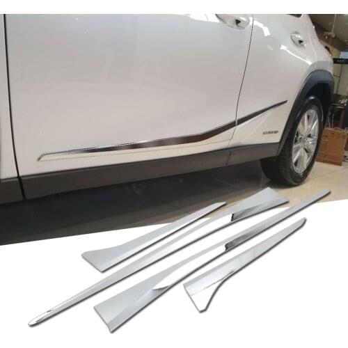 1 Set Stainless Steel Car Door Side Body Garnish Molding Trim Sticker For Lexus UX 200 250h 260h 2019 2020 2021