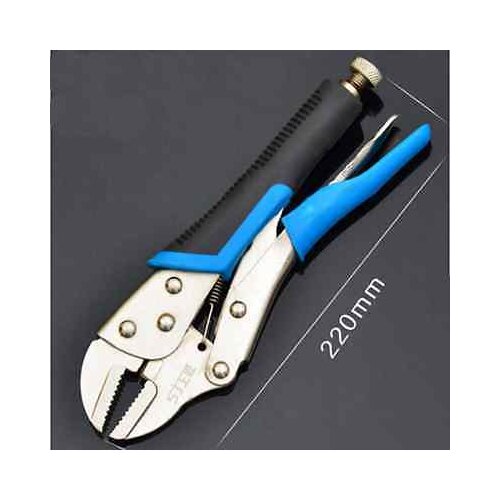 1PCS 10" 220mm Vise-Grip Flat Mouth Curved Jaw Locking Pliers Clamping Wrench LXM