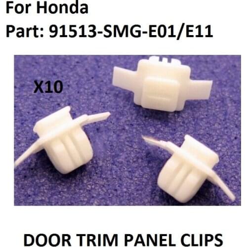 10x OE#91513-SMG-E01/E11 Front Wheel Arch Trim Clips Wing Wheel Arch Surround Clips- For Honda Civic CRV New
