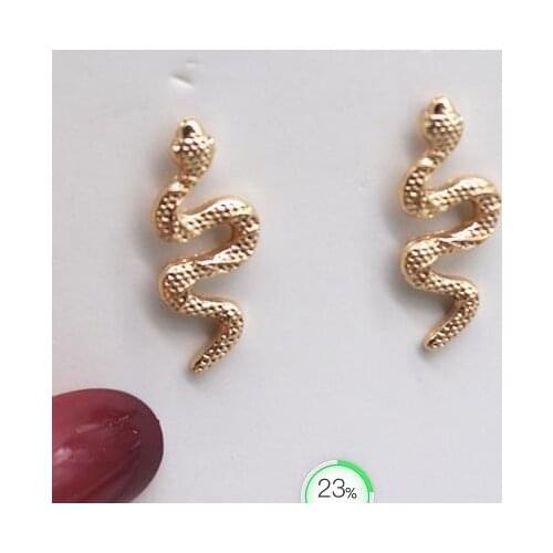 12 pair /lot fashion jewelry metal cobra snake earring for women