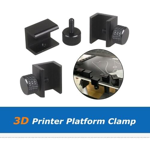 4pcs/lot 3D Printing Heated Bed Clip Platform Clamp Hotbed Retainer Glass Plate Adjustable Fix Clips For 3D Printer Parts