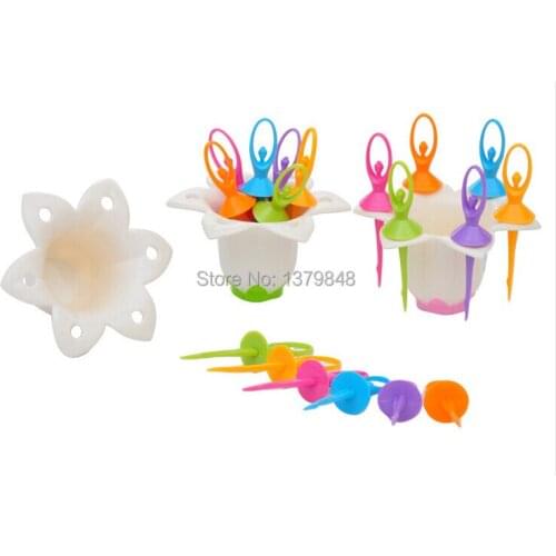 6Pcs/Set Flower Fairy Fruit Fork Set