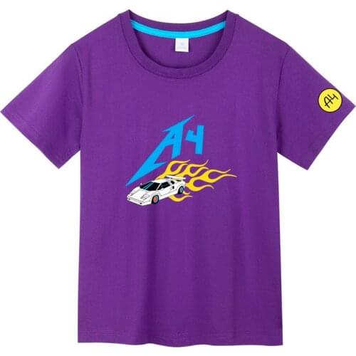 А4 мерч Cartoon Car Printing Children T-Shirt 2021 Summer New 100% Cotton Round neck T-shirt Casual Fashion Boys Girls Tops Tee