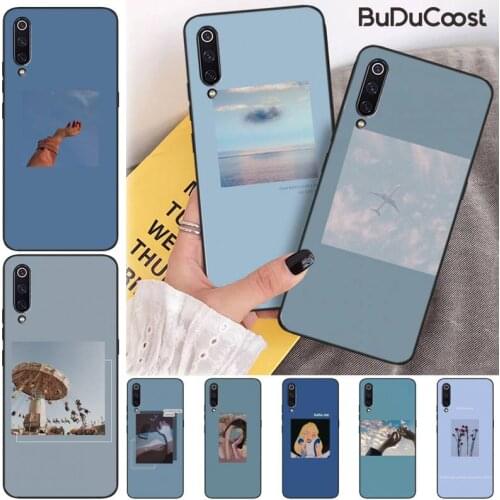 Blue Pink Aesthetic Phone Case For Xiaomi Mi 9 9T CC9 CC9E 8 SE Pro A2 Lite 6X 5 A3 A1 Max Mix 2 3