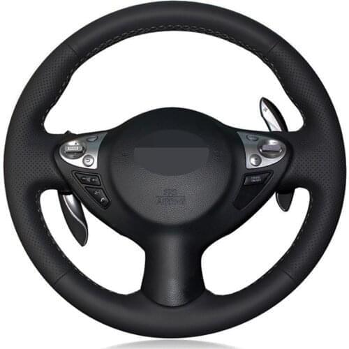 Car Steering Wheel Cover Artificial Leather For Nissan Juke Maxima 2009-2017 Sentra SV 370Z 2008-2020 Infiniti FX FX35 FX37 FX50