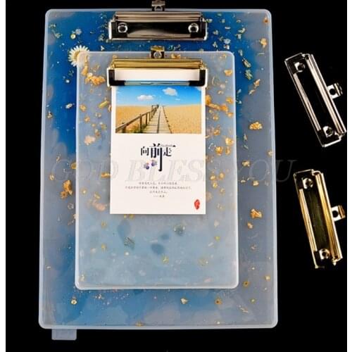 DIY A4 Clipboard Resin Mold File Folder Resin Molds Epoxy Silicone Tray Molds File Folder Portfolio Drawing Board Mold Drop Ship