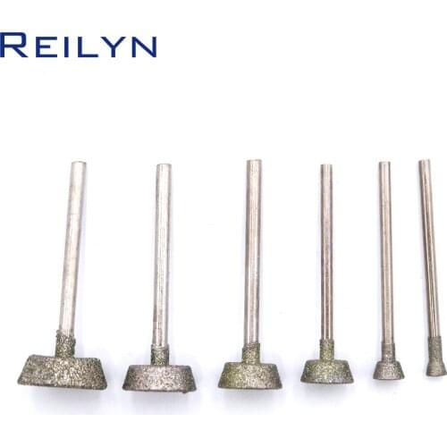 Coarse grinding bits rough abrasive bits 3mm Emergy diamond bit dremel dremel tools polishing 6/8/10/12/14/16MM for dremel