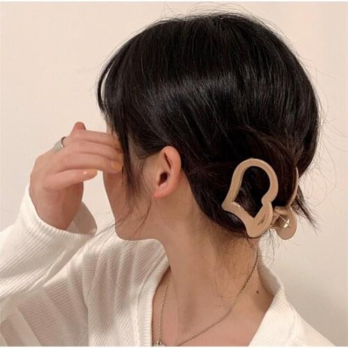 INS geometric love temperament acetic acid love clip female curly hair ponytail hair clip hair accessories Hair Claws clip