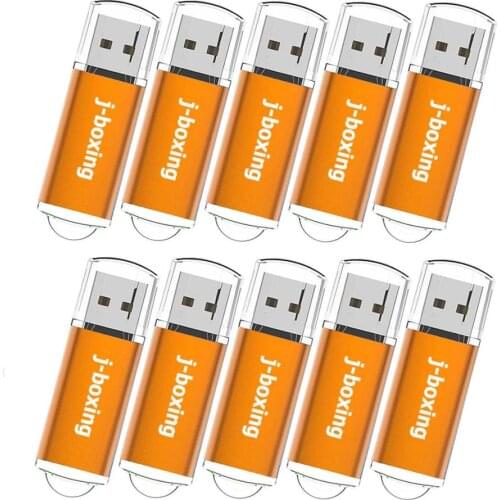 J-boxing USB Flash Drive 1GB 8GB Rectangle Thumb Pen Drive 32GB USB Memory Stick Pendrive with Cap for Computer Orange 10PCS/LOT