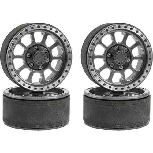 4Pcs Metal 1.9 Beadlock Wheel Rim Hub for 1/10 RC Crawler Car Axial SCX10 90046 AXI03007 Traxxas TRX4 RC4WD D90