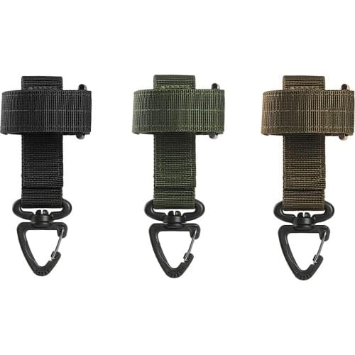 Multi-purpose Hanging Hook Tactical Glove Hook Climbing Rope Storage Buckle Adjustable Nylon Anti-lost Hanging Safety Clip
