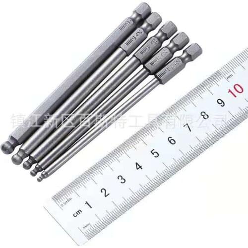 7Pcs OR 5Pcs Set Ball Bit S2 Steel Screwdriver Drill Screw Driver Bits Hex Magnetic Spherical 1/4"Hand Repair Kits Mini Tools